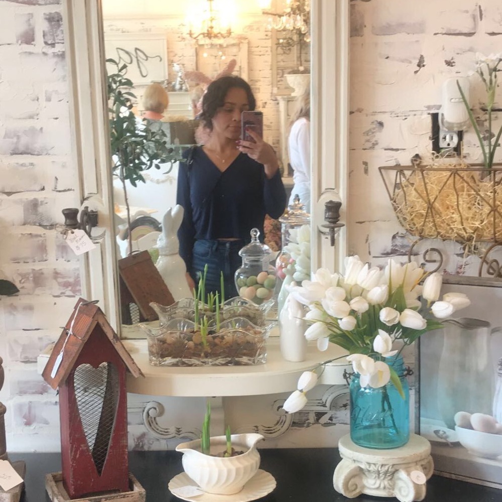 Vintage navy blue crop top